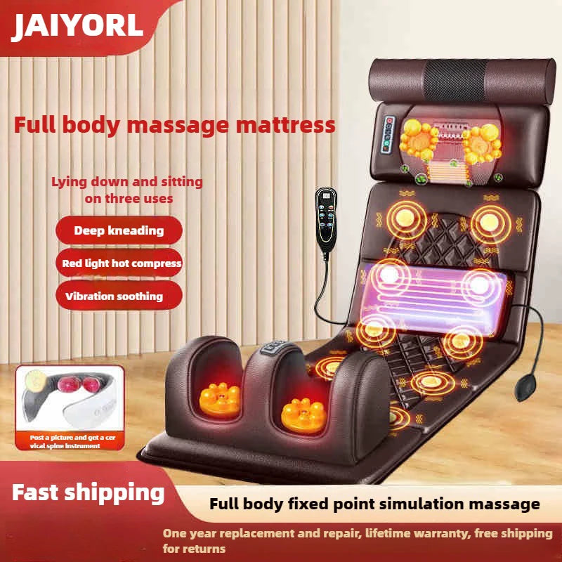 JAIYORL Electric Full Body Massage Mattress With Heating And Vibration