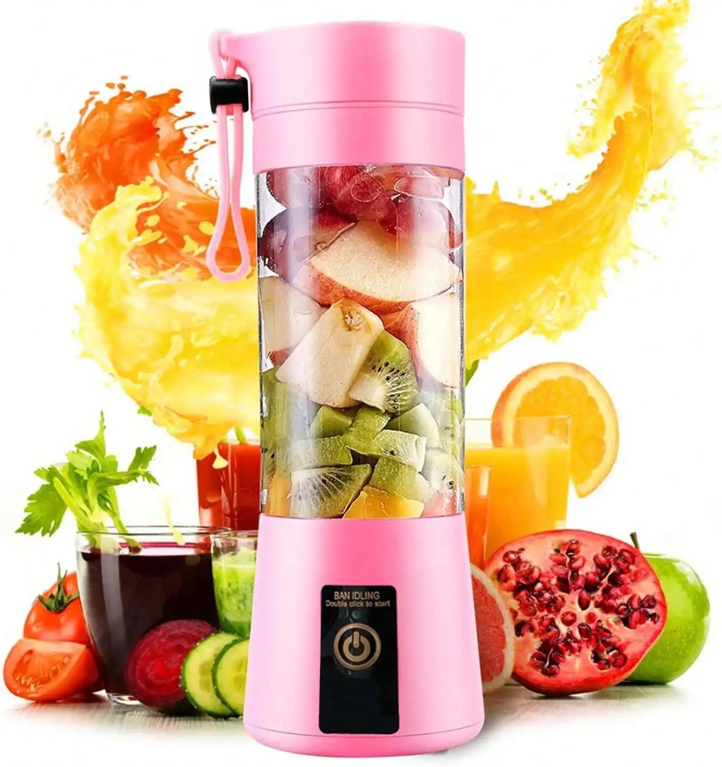 Portable USB Juicer 12 Blades Personal Blender Rechargeable