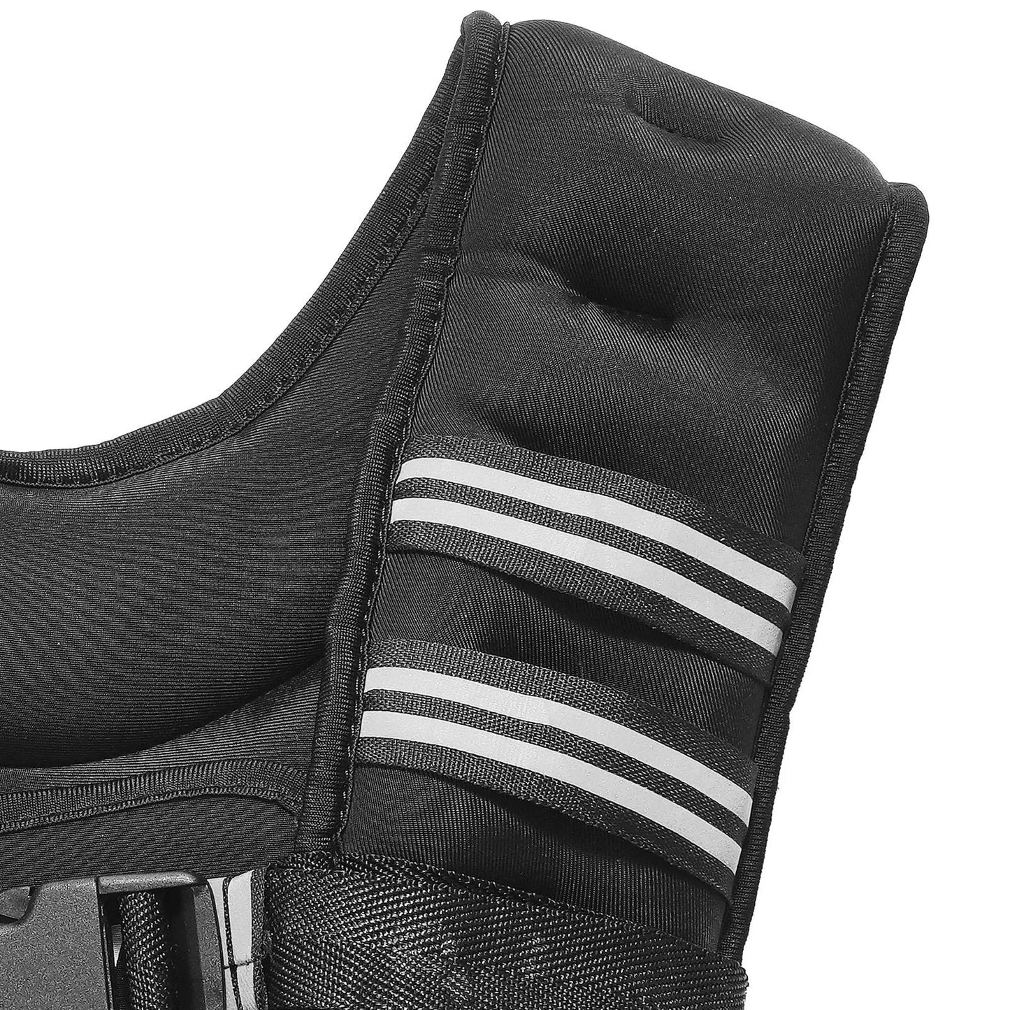 20 Lb Weighted Vest With Reflective Stripe Adjustable