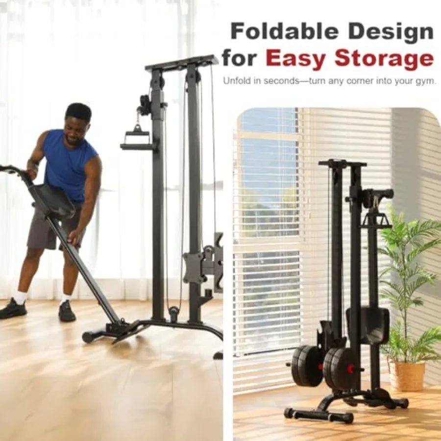 XMSJ Cable Machine Home Gym 2 In 1 Functional Trainer