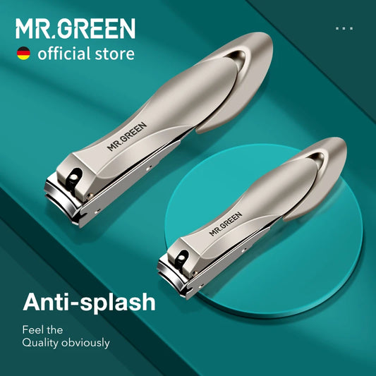 MR.GREEN Stainless Steel Nail Clippers Anti Splash Fingernail Cutter