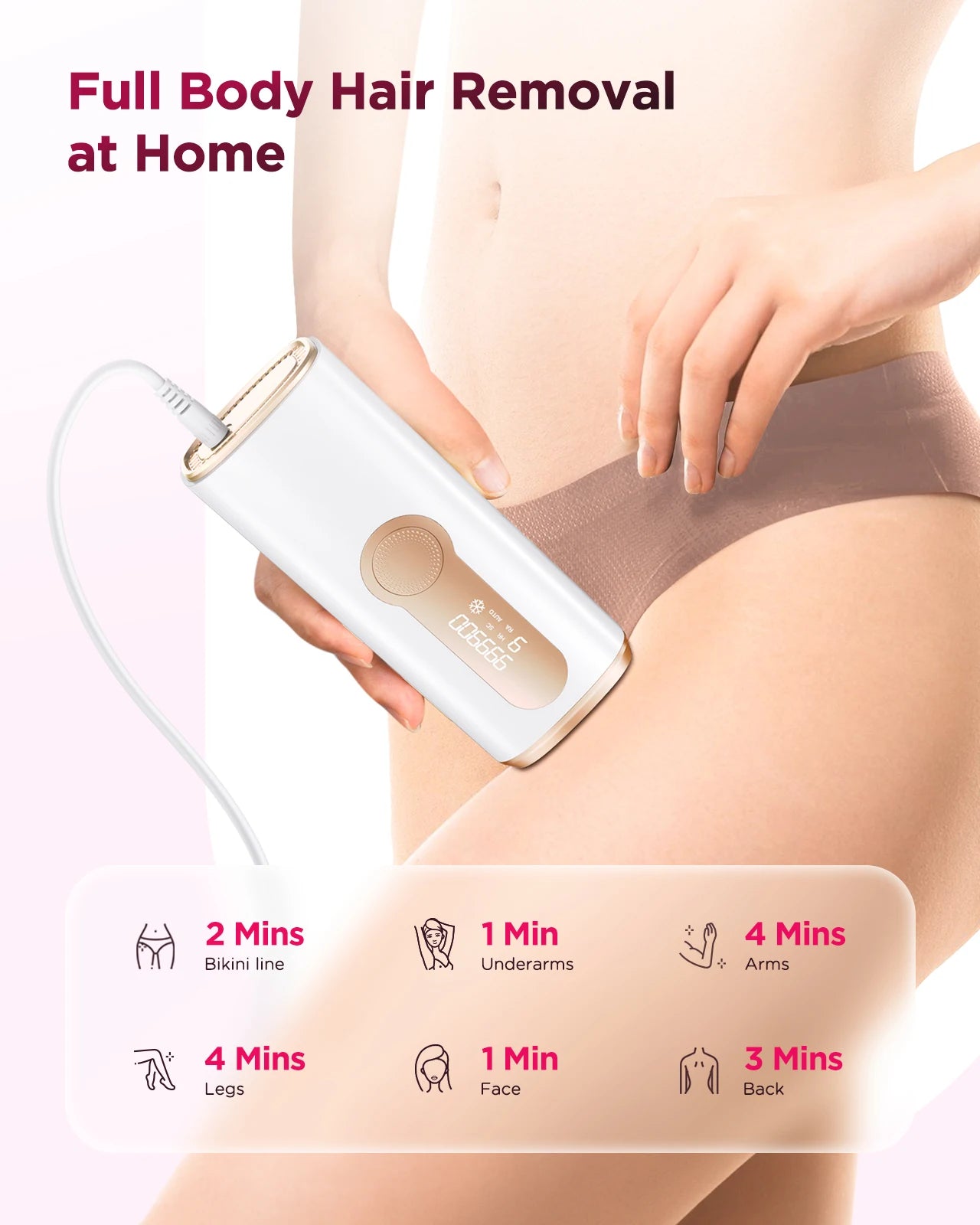 Totmizby IPL Laser Epilator Hair Removal Device For Body Facial