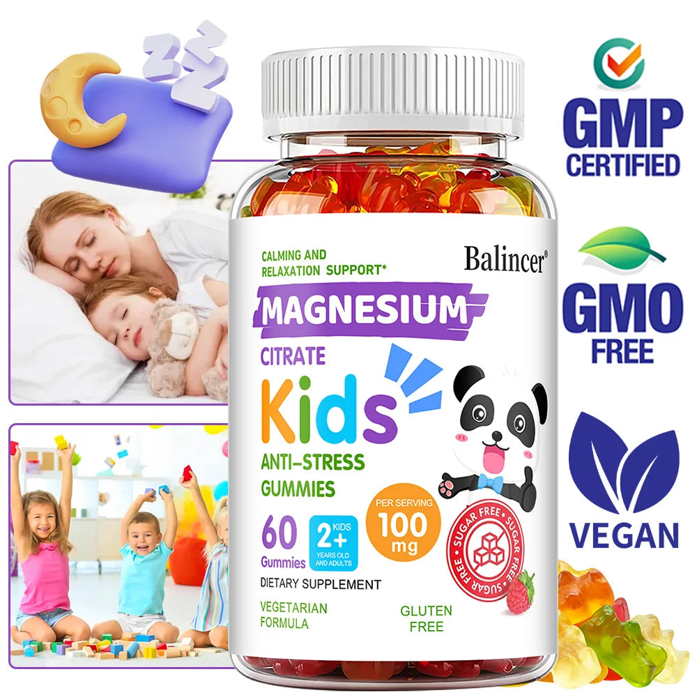 Balincer Magnesium Citrate Gummies for Kids Sleep Health Immune Support