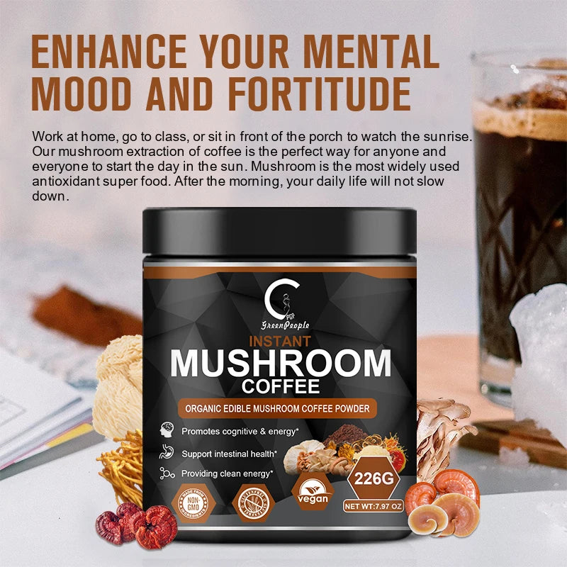 Minch Lions Mane Mushroom Coffee With Reishi Cordyceps Turkey Tail