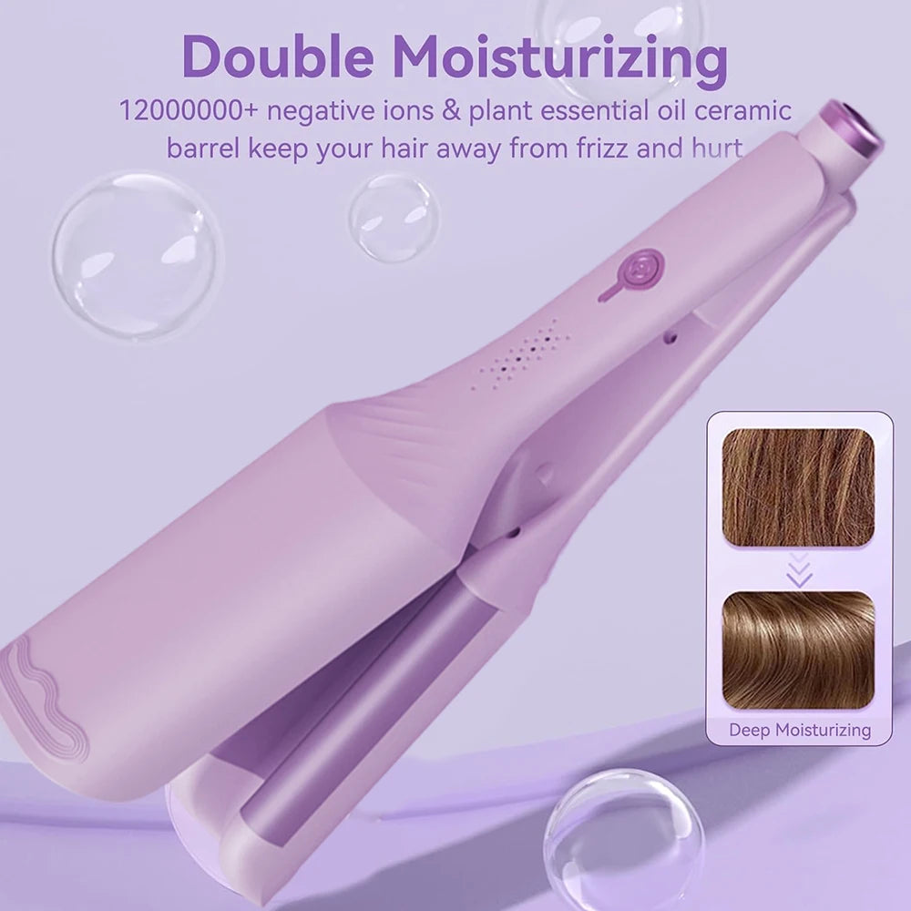 Adjustable Temperature Electric Spiral Hair Curling Iron Styler Wand
