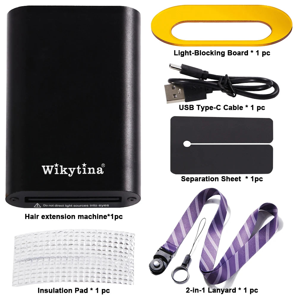 Wikytina UV Light Hair Extension Kit for Professional Use