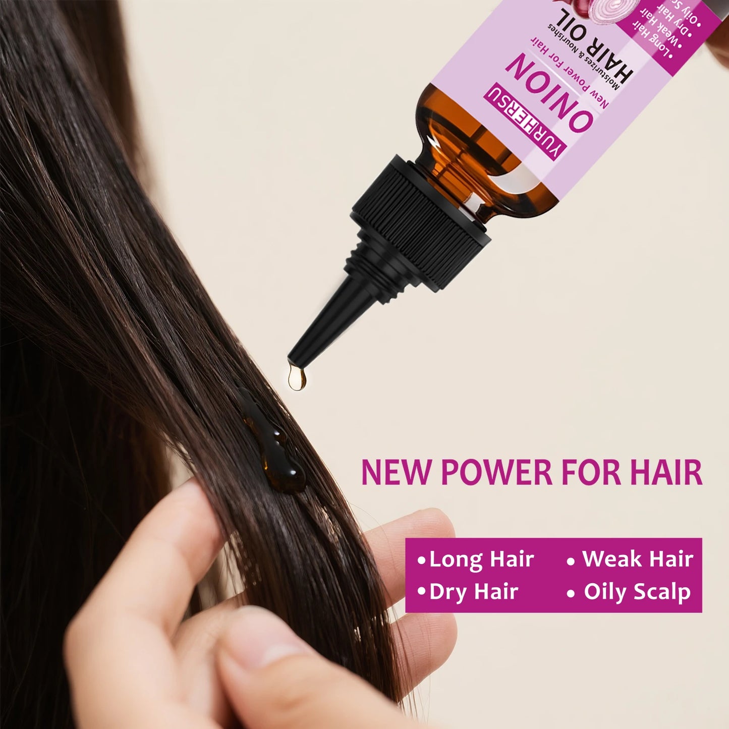 YURHERSU Onion Hair Oil For Fast Growth And Damage Repair