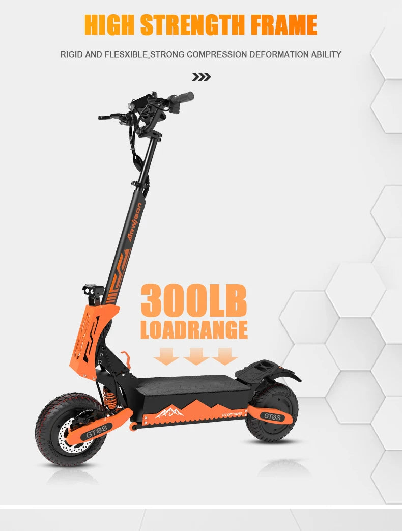 Arwibon GT08 Electric Scooter 5600W Motor Top Speed 46 MPH