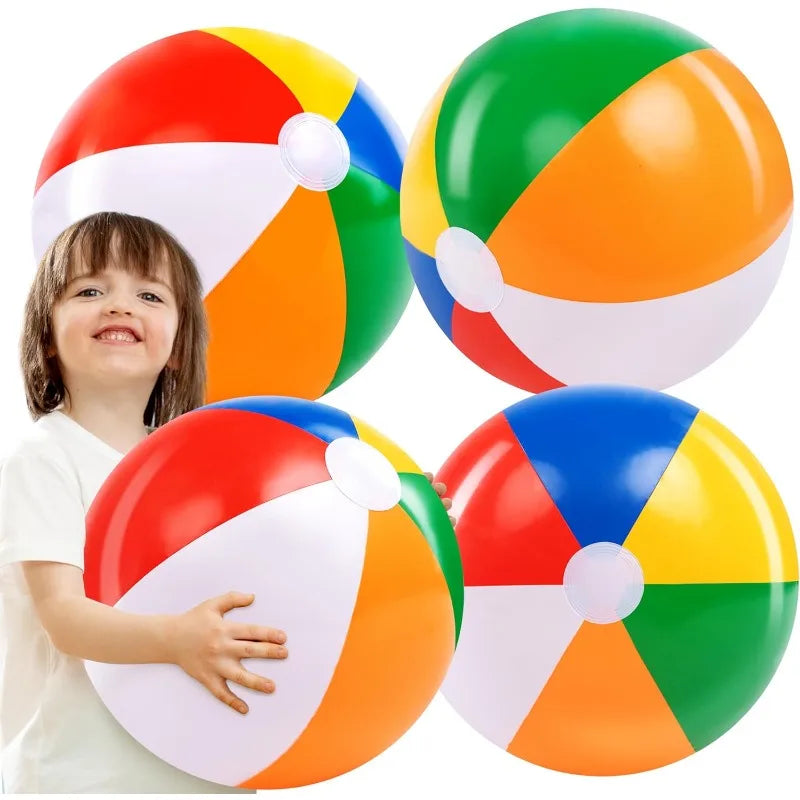 Joyfy 4 Pack Beach Balls Inflatable Pool Toys For All Ages