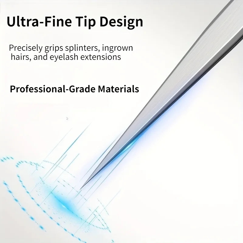 Stainless Steel Precision Pointed Tweezers Eyebrow Pimple Extraction