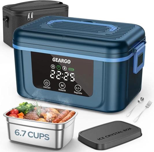 Cordless Electric Lunch Box Rechargeable Self Heating Food Container