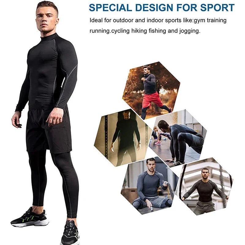 Mens Quick Dry Long Sleeve Sport T Shirt For Gym Running