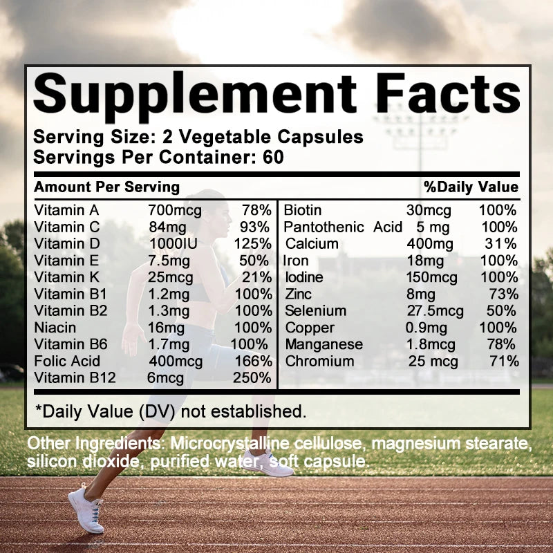 Bcuelov Multivitamin Mineral Supplement For Heart Health And Energy