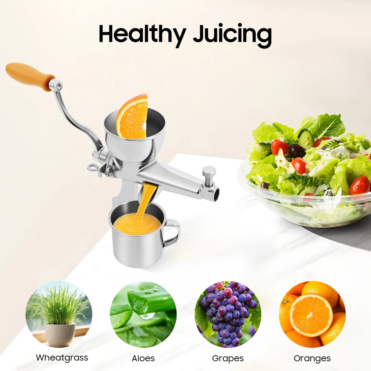 Bymaocar Manual Fruit And Vegetable Squeezer For Juicing Wheatgrass