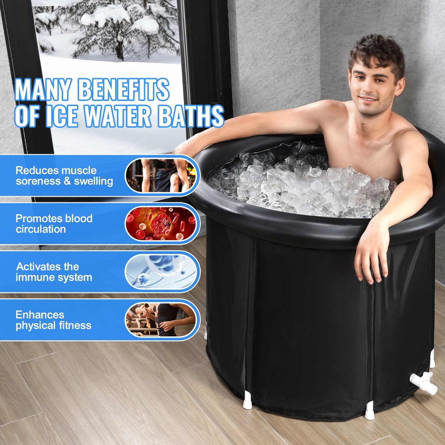 SucceBuy Ice Bath Tub For Cold Water Therapy And Recovery