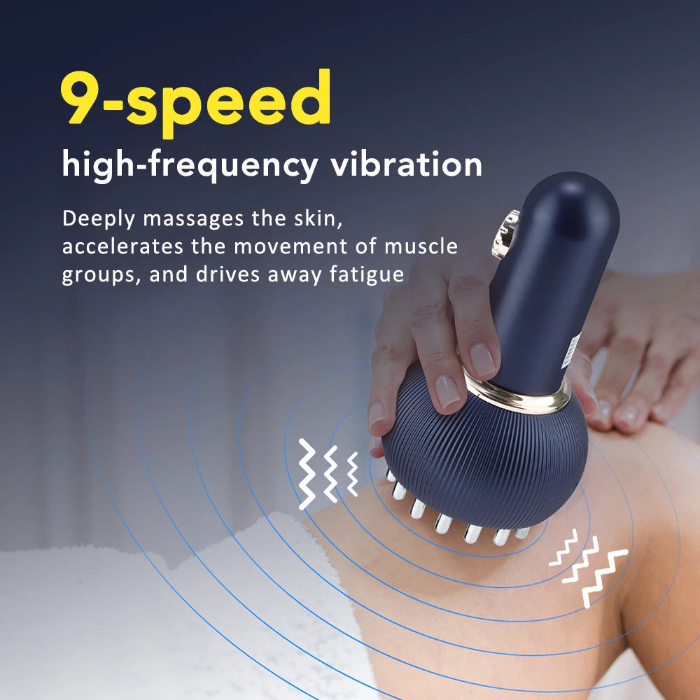 Hailicare Wireless Electric Heated Massage Brush For Microcurrent Back Massage