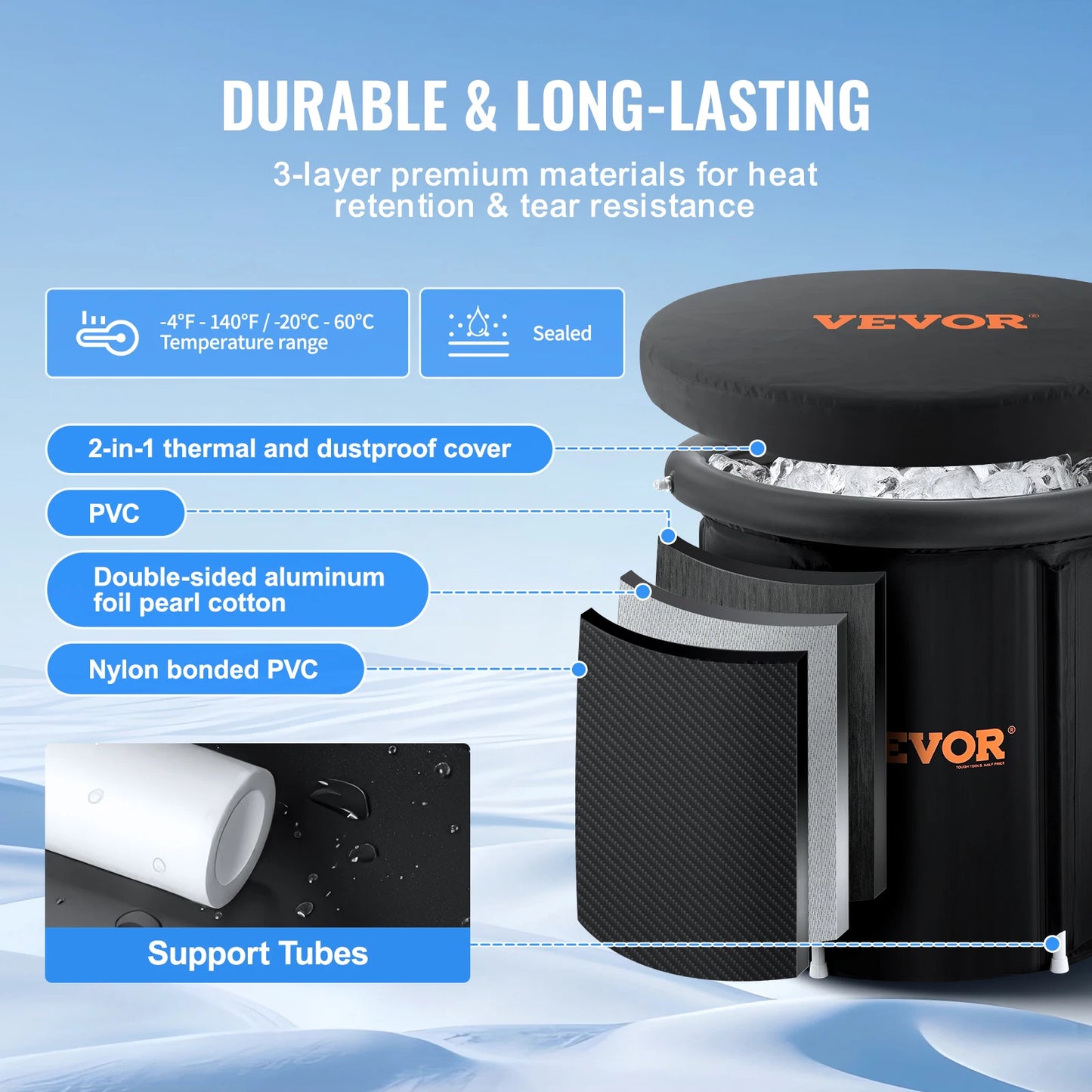 Portable Ice Bath Plunge Tub For Athletic Recovery