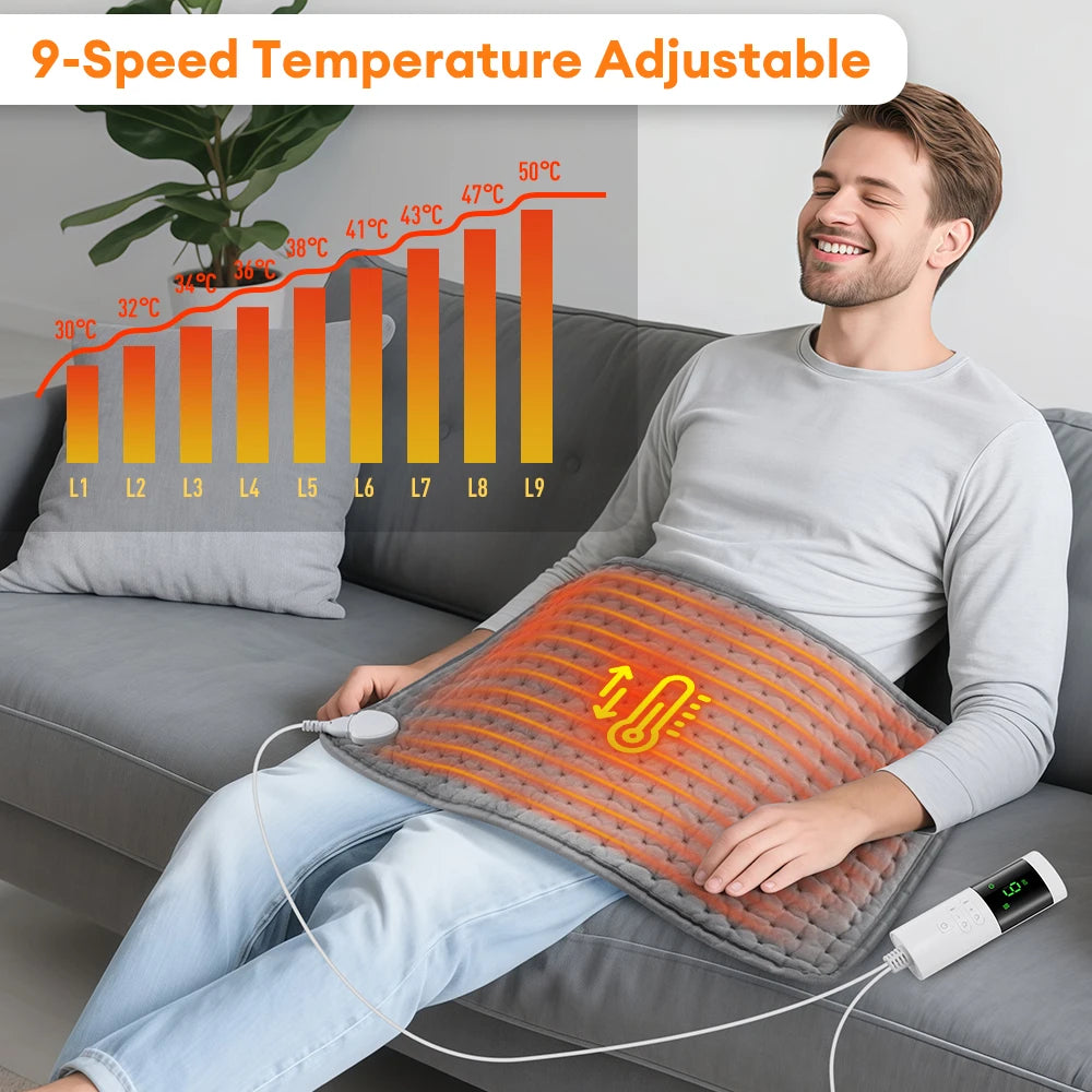AFDEAL Electric Heating Pad 9 Level 4 Mode Timer Premium