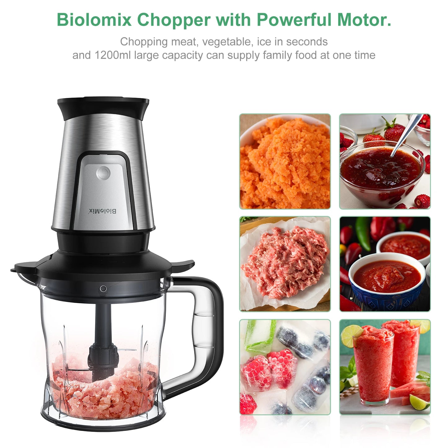 Biolomix 3 In 1 Multifunctional Food Processor 700W Power