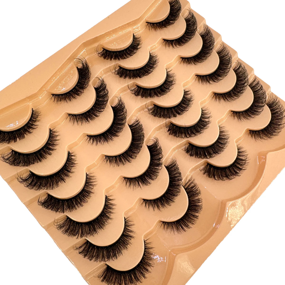 HBZGTLAD 3D Fluffy False Eyelashes Thick Volume Cluster Lashes