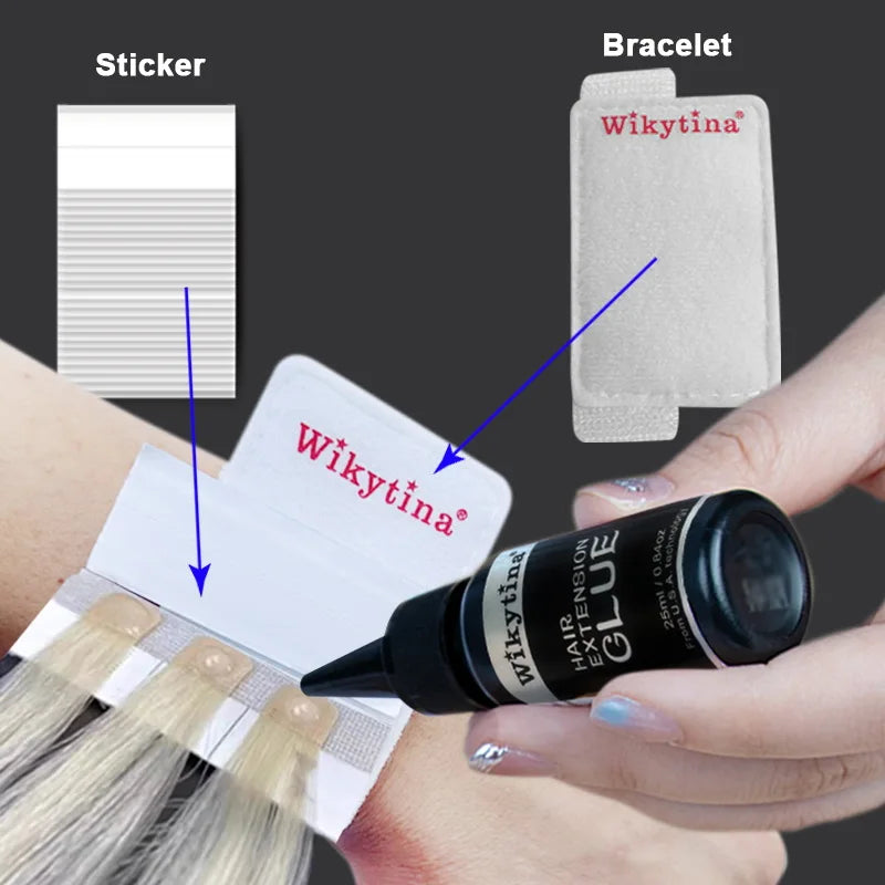 Wikytina V Light Hair Extension Kit With UV Traceless Tape