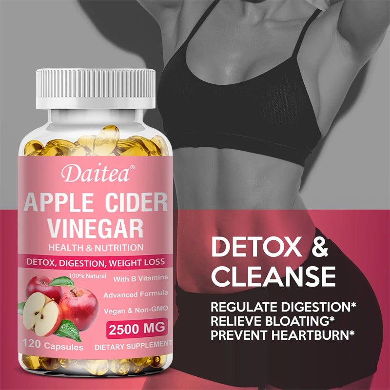 DAITEA Organic Apple Cider Vinegar Capsules With Beetroot Pomegranate Vitamin C
