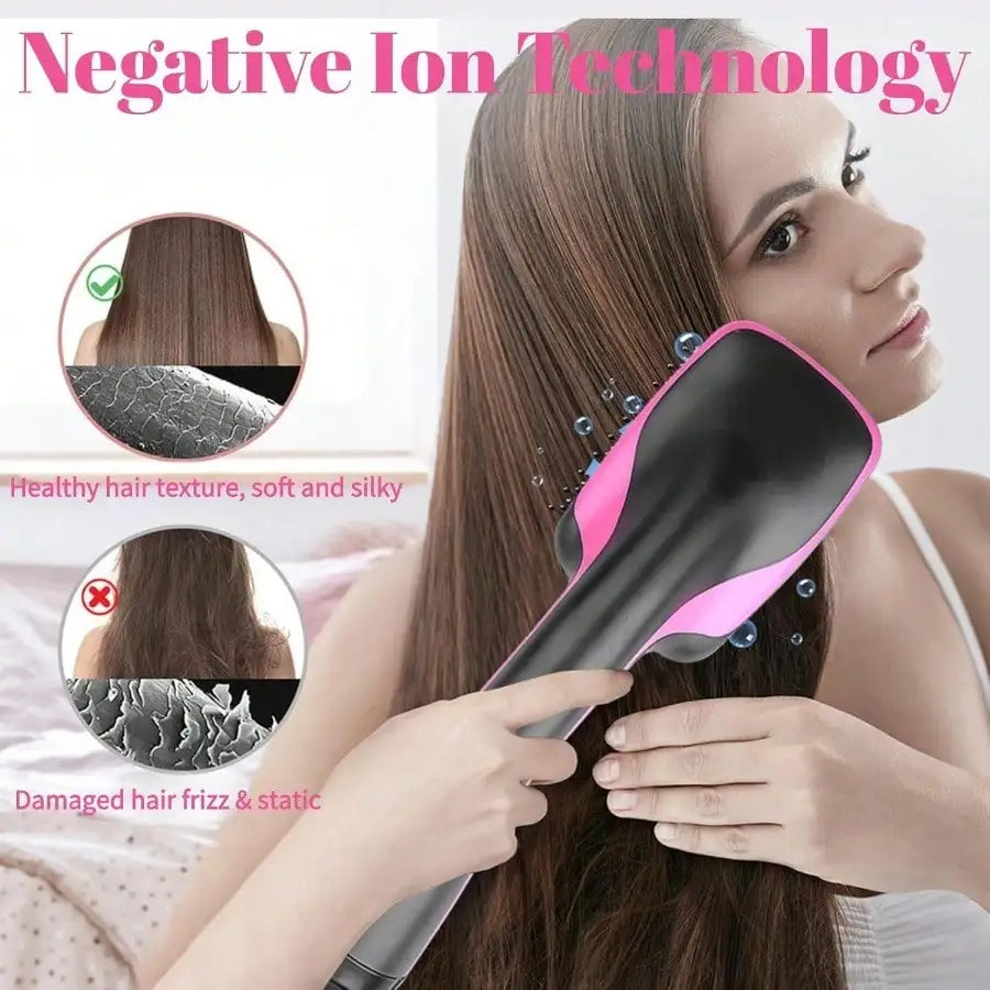 Hair Dryer Brush 3 In 1 One Step Styler With Negative Ion