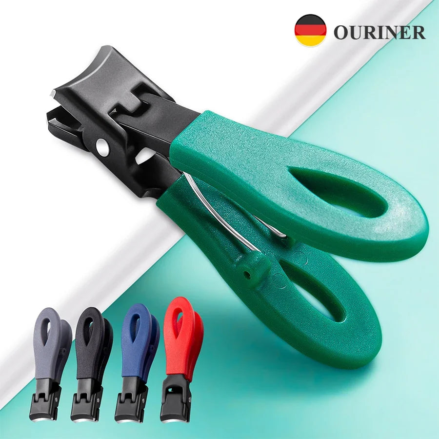 Portable Nail Clippers Stainless Steel Anti Splash Wide Jaw