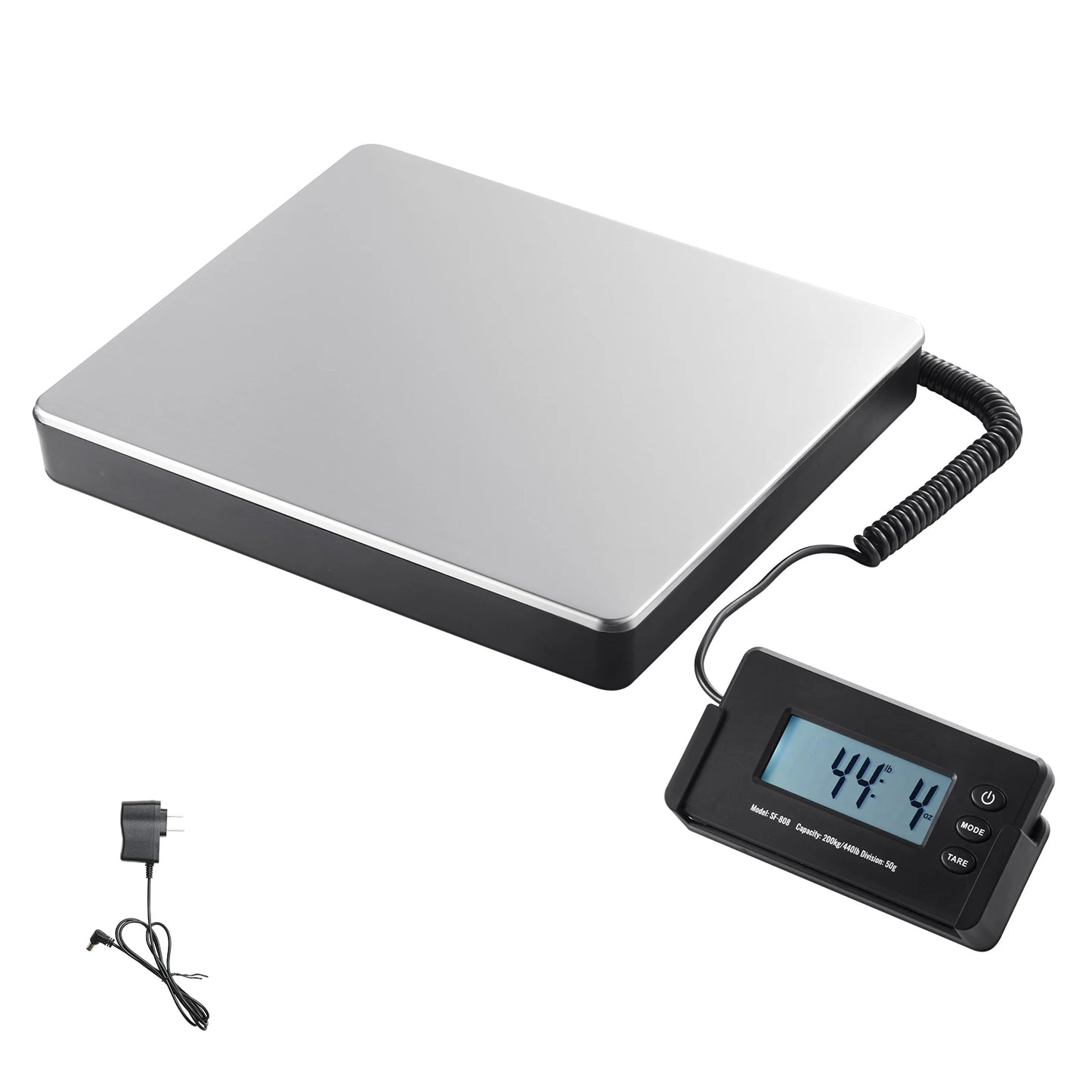 SucceBuy 440Lbs Digital Shipping Scale With Timer And Tare
