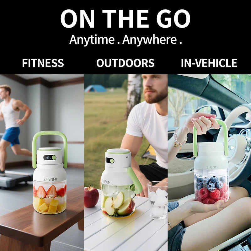 ZHENMI BPA Free Cordless USB Rechargeable Blender for Shakes and Smoothies