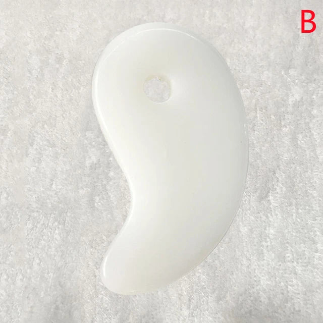 YUKUI Natural Jade Gua Sha Stone Facial Massage Tool