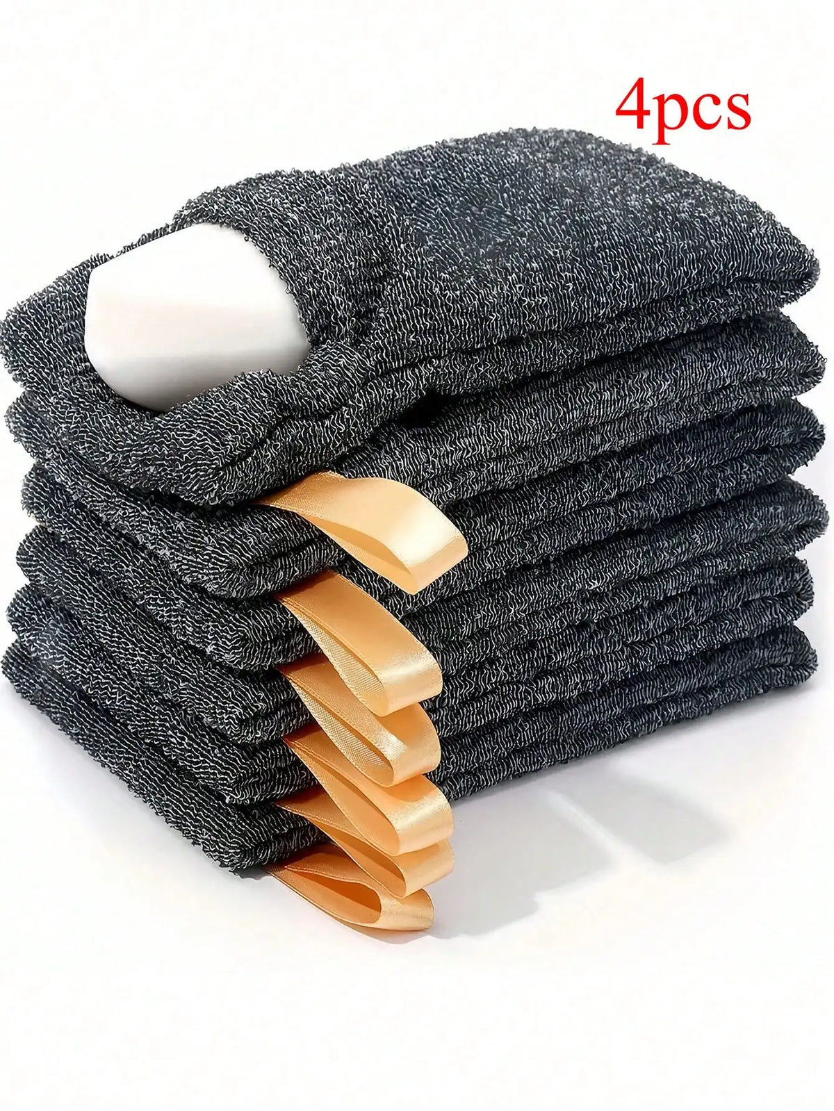 Exfoliating Mesh Soap Saver Bags with Loofah Texture and Cord