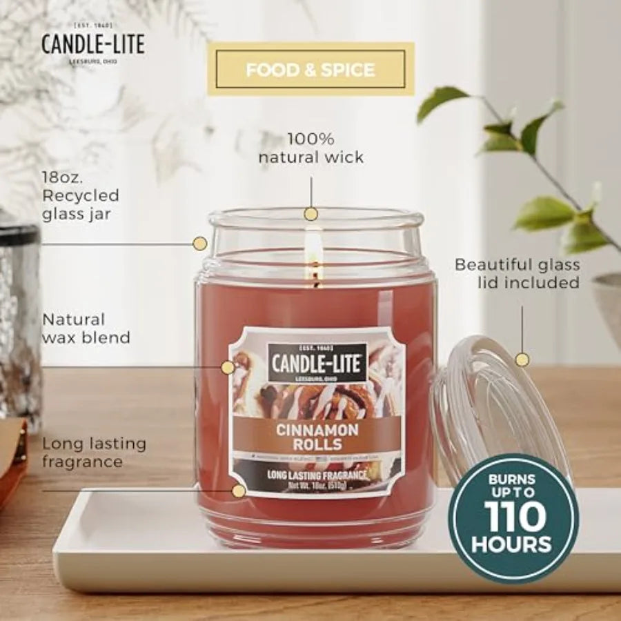 Fall Scented Aromatherapy Candle Single Wick 110 Hours Burn Time