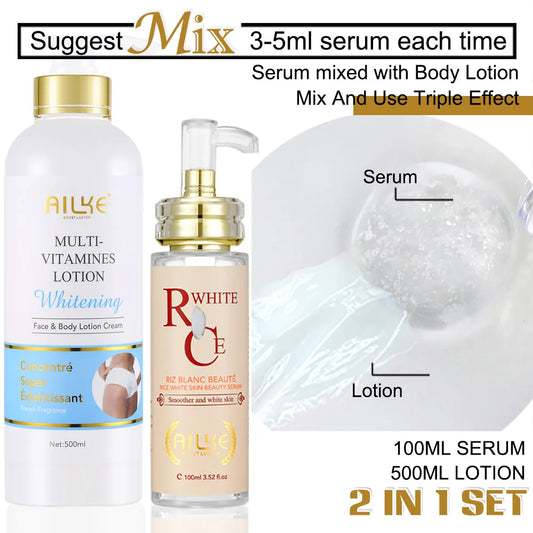 AILKE Multivitamin Body Lotion Whitening And Dark Spot Reduction