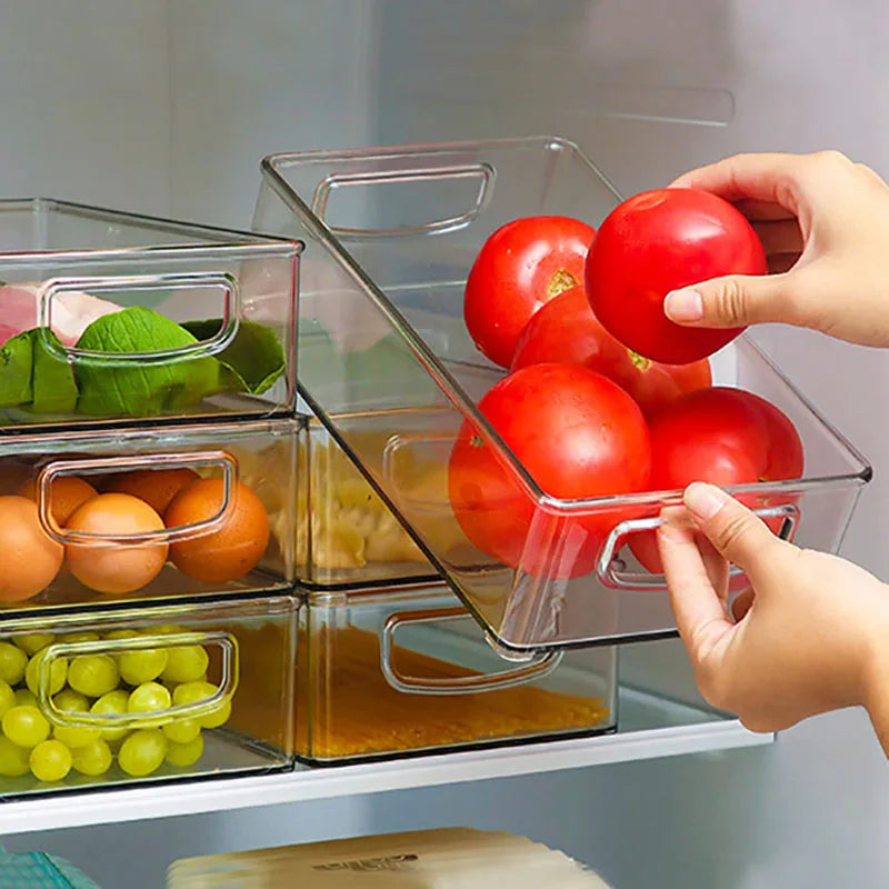 Transparent Refrigerator Storage Box Vegetables Fruit Organizer Clear Container