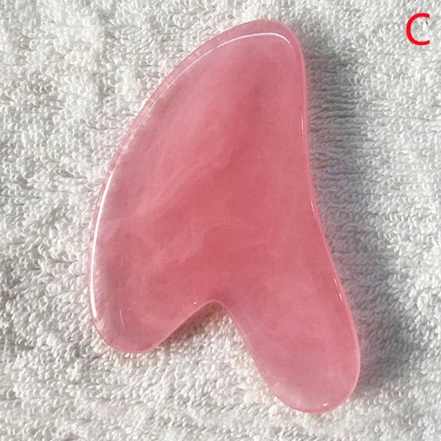 YUKUI Natural Jade Gua Sha Stone Facial Massage Tool