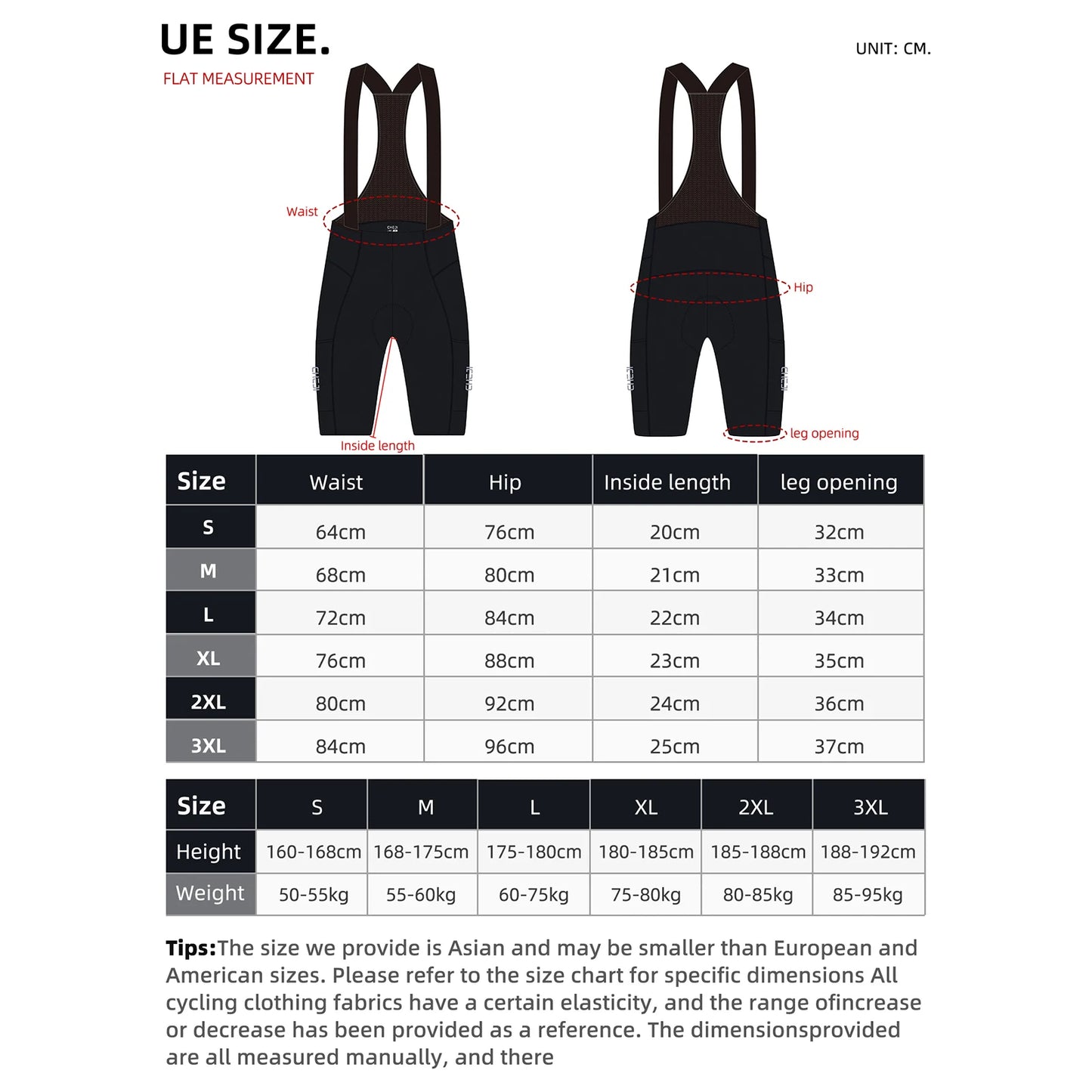 Cheji Mens Cycling Bib Shorts Seamless Quick Dry Breathable Performance