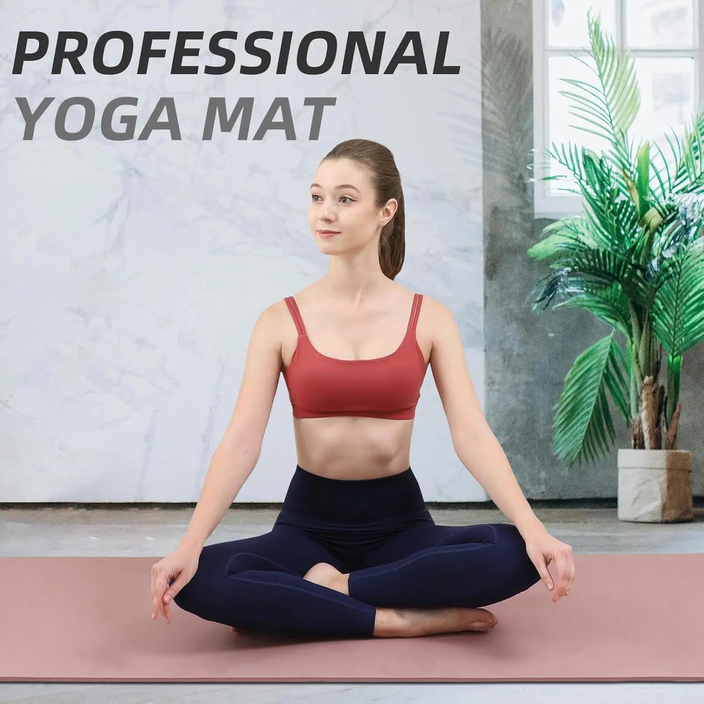 TPE Yoga Mat Anti Slip Lightweight for Fitness Travel