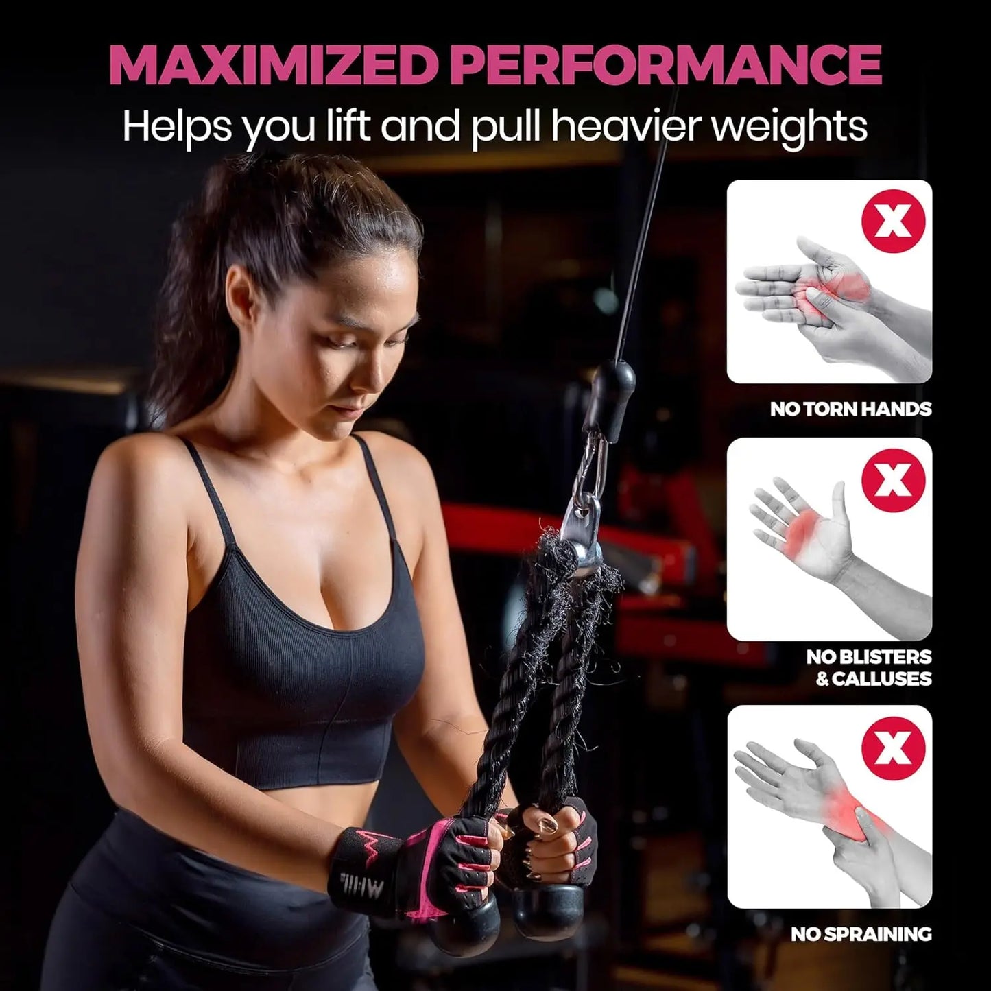 Breathable Gym Gloves With Wrist Support And Enhanced Grip