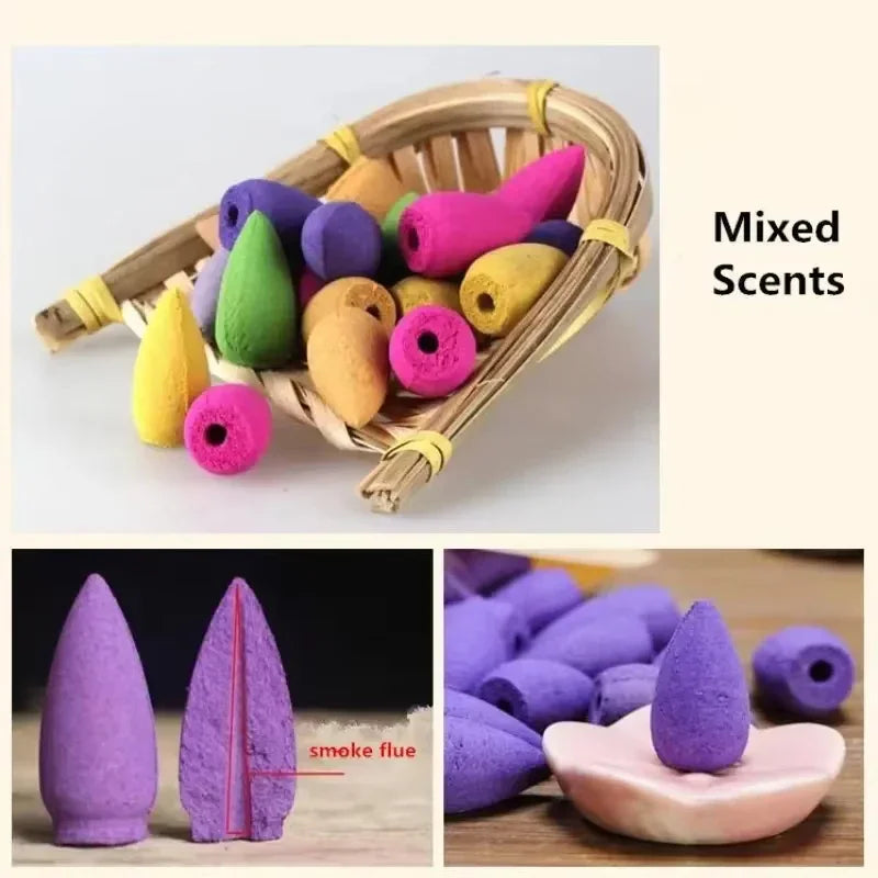 Backflow Waterfall Incense Cones for Aromatherapy and Yoga