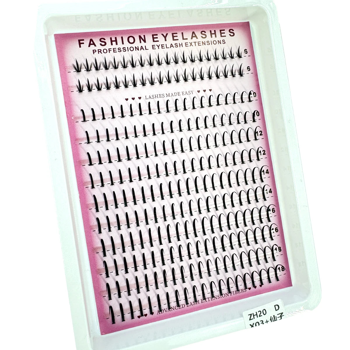 HBZGTLAD Bottom Spiky Cluster Lashes Volume Eyelash Extensions