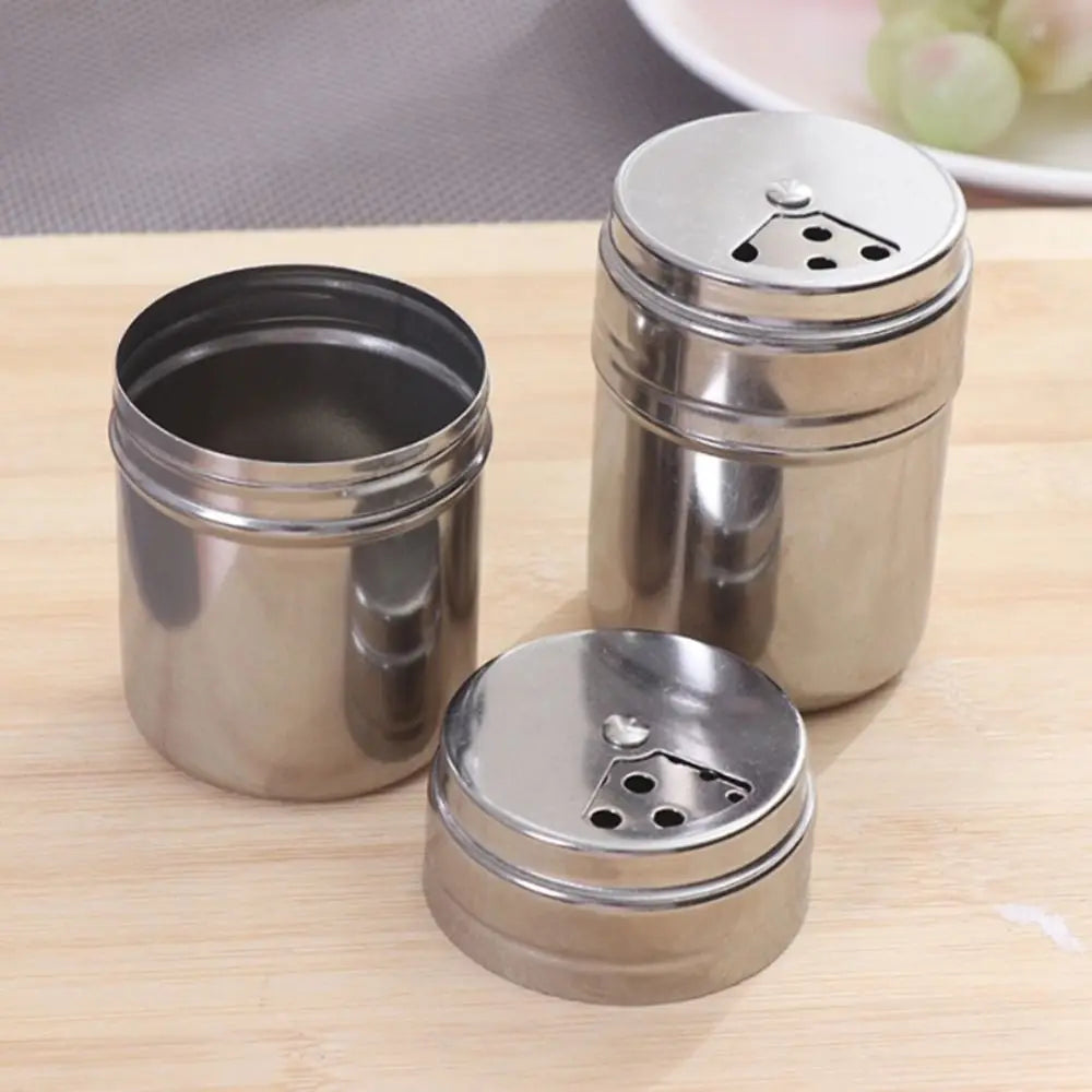 Stainless Steel Rotating Seasoning Jar Salt And Pepper Shaker