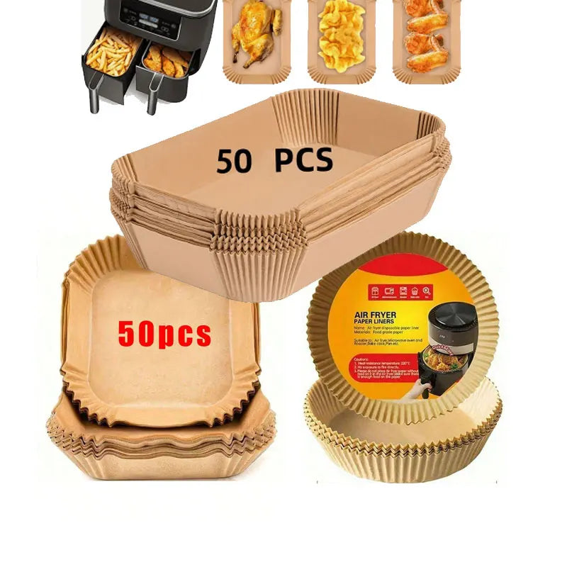 Disposable Air Fryer Baking Paper Square And Round Parchment Liners