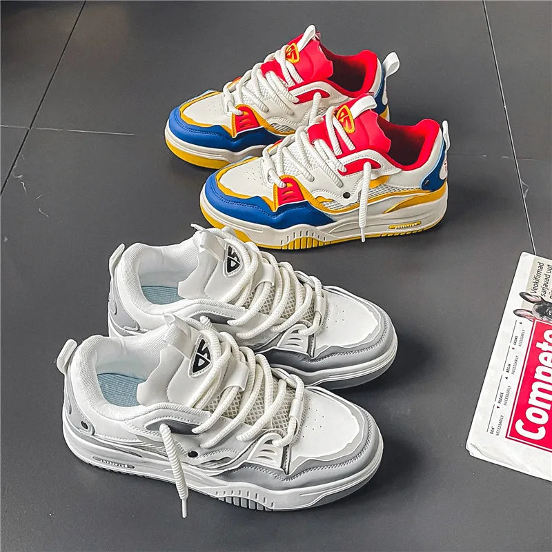 Men's Casual Shoes Four Seasons Retro Platform Sneakers L11