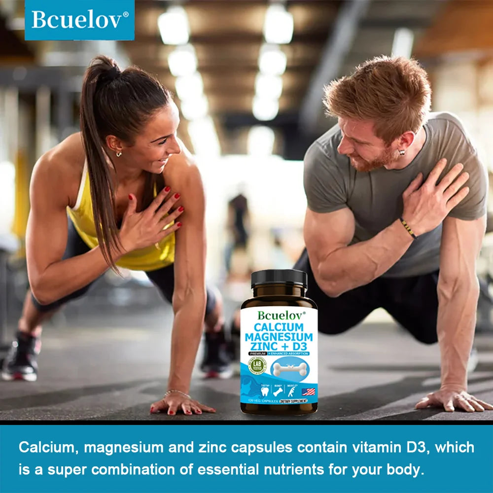 Bcuelov Calcium Magnesium Zinc Vitamin D3 Supplement For Bone Health
