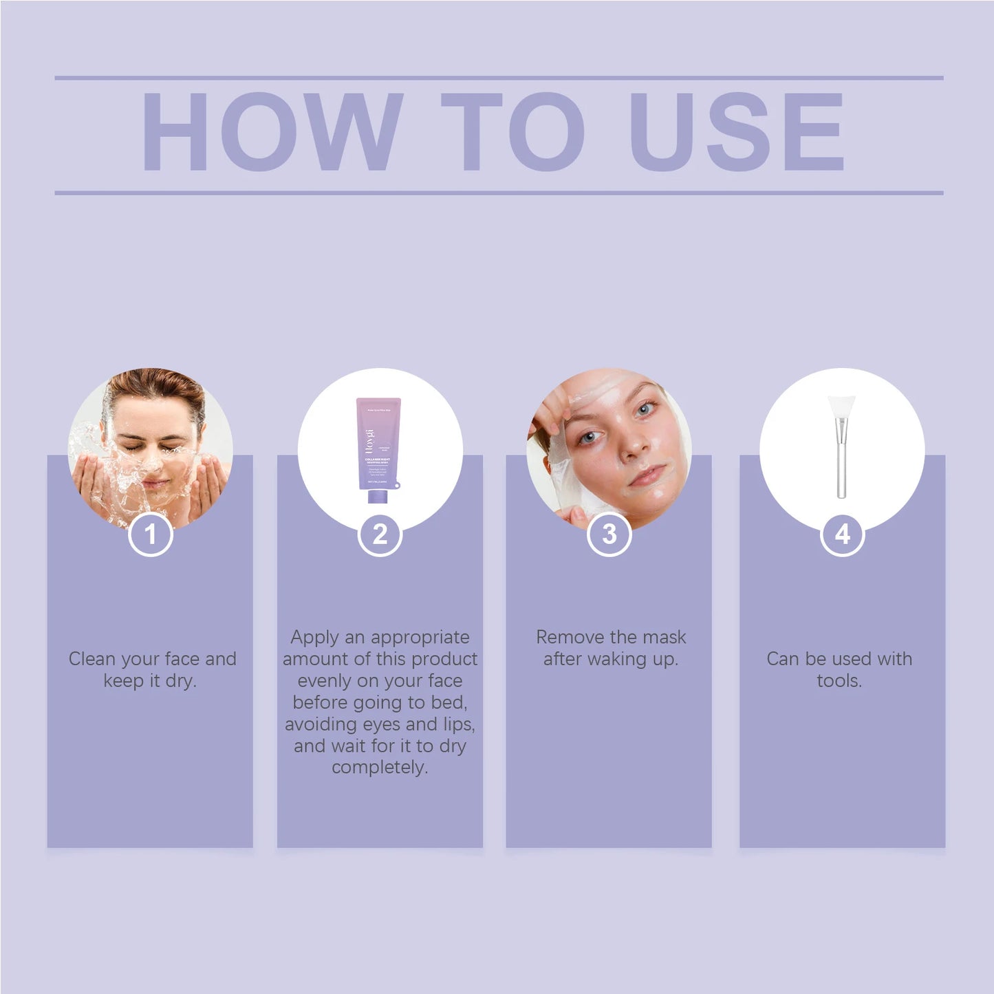 Hoygi Korean Collagen Peel Off Facial Mask Glow Glass Skin Pore Cleansing