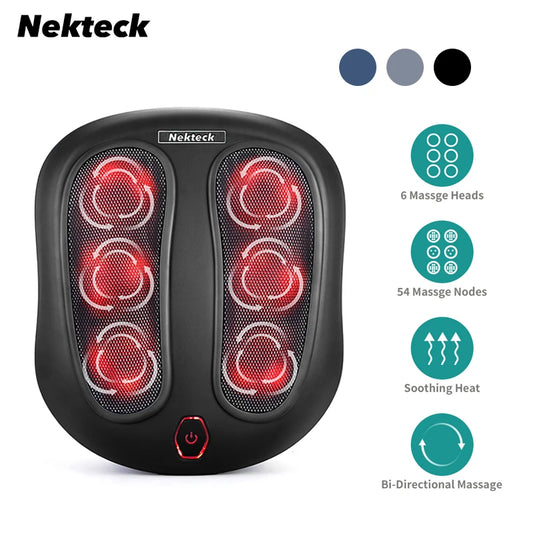 Nekteck Electric Foot Massager With Heat Deep Kneading Shiatsu