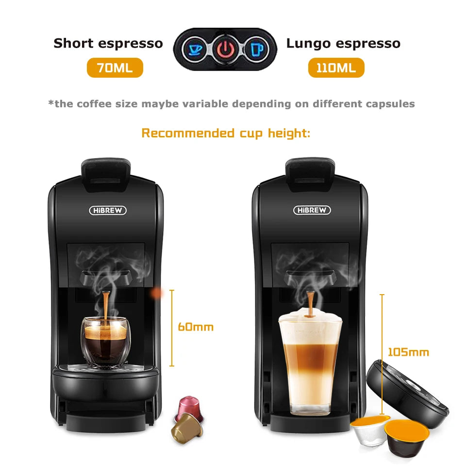 HiBREW 4In1 Espresso Coffee Maker Nespresso Dolce Gusto Compatible
