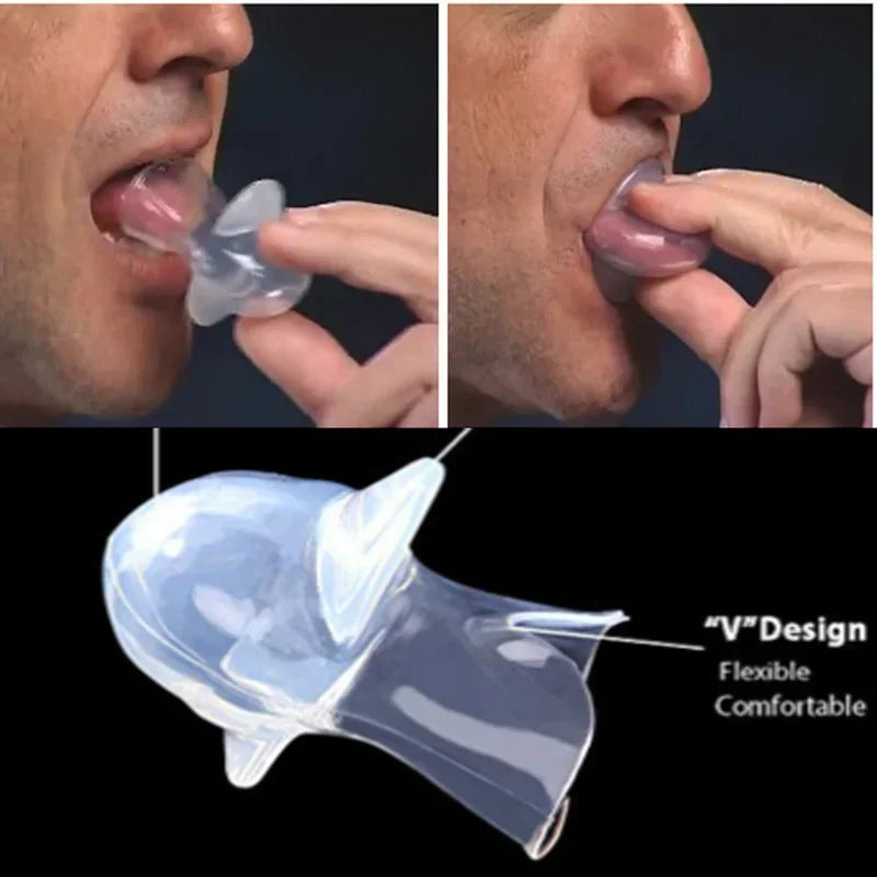 Medical Silicone Anti Snore Device Tongue Retainer For Snoring Relief