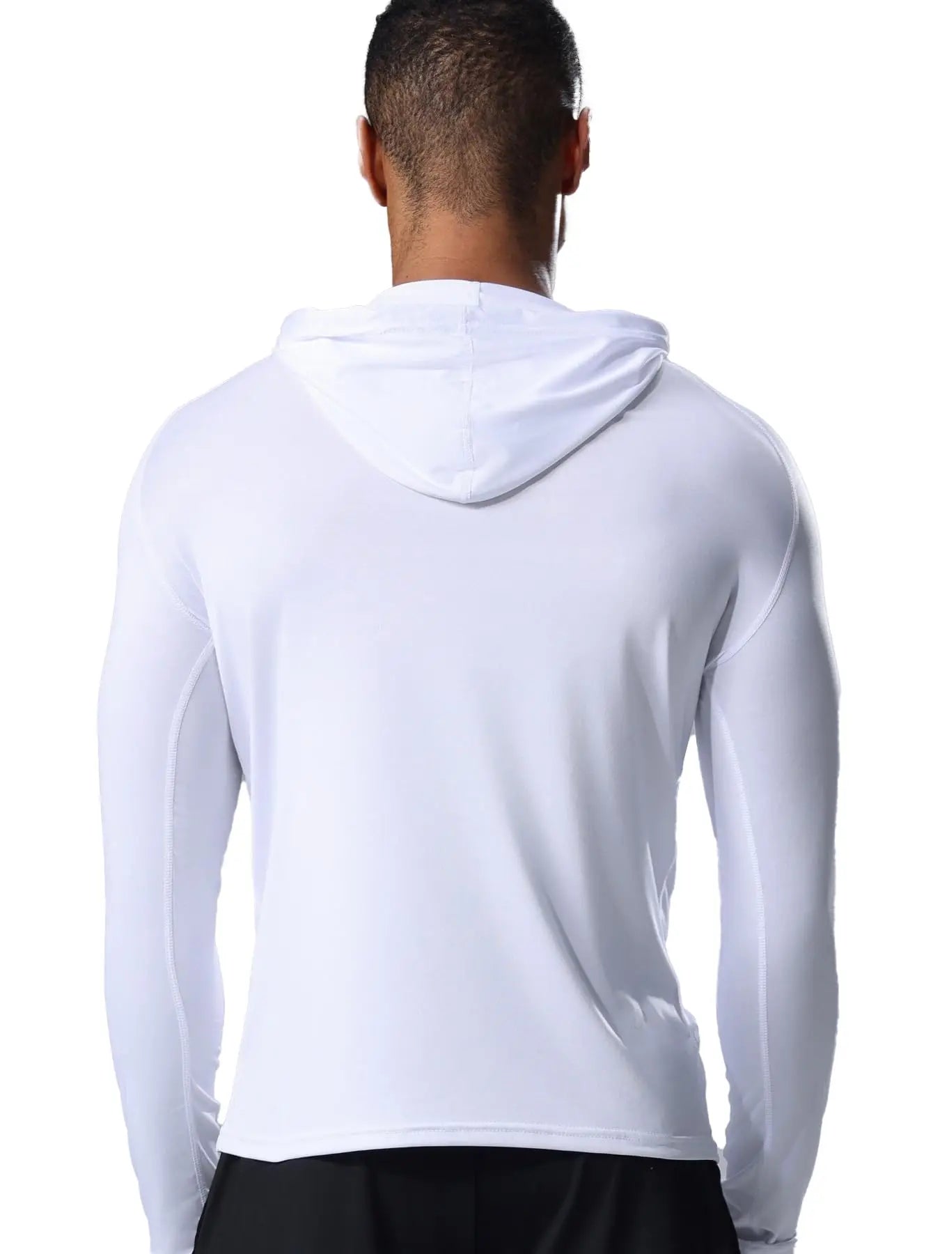 Men's Hooded Compression Long Sleeve Shirt Quick Dry Baselayer